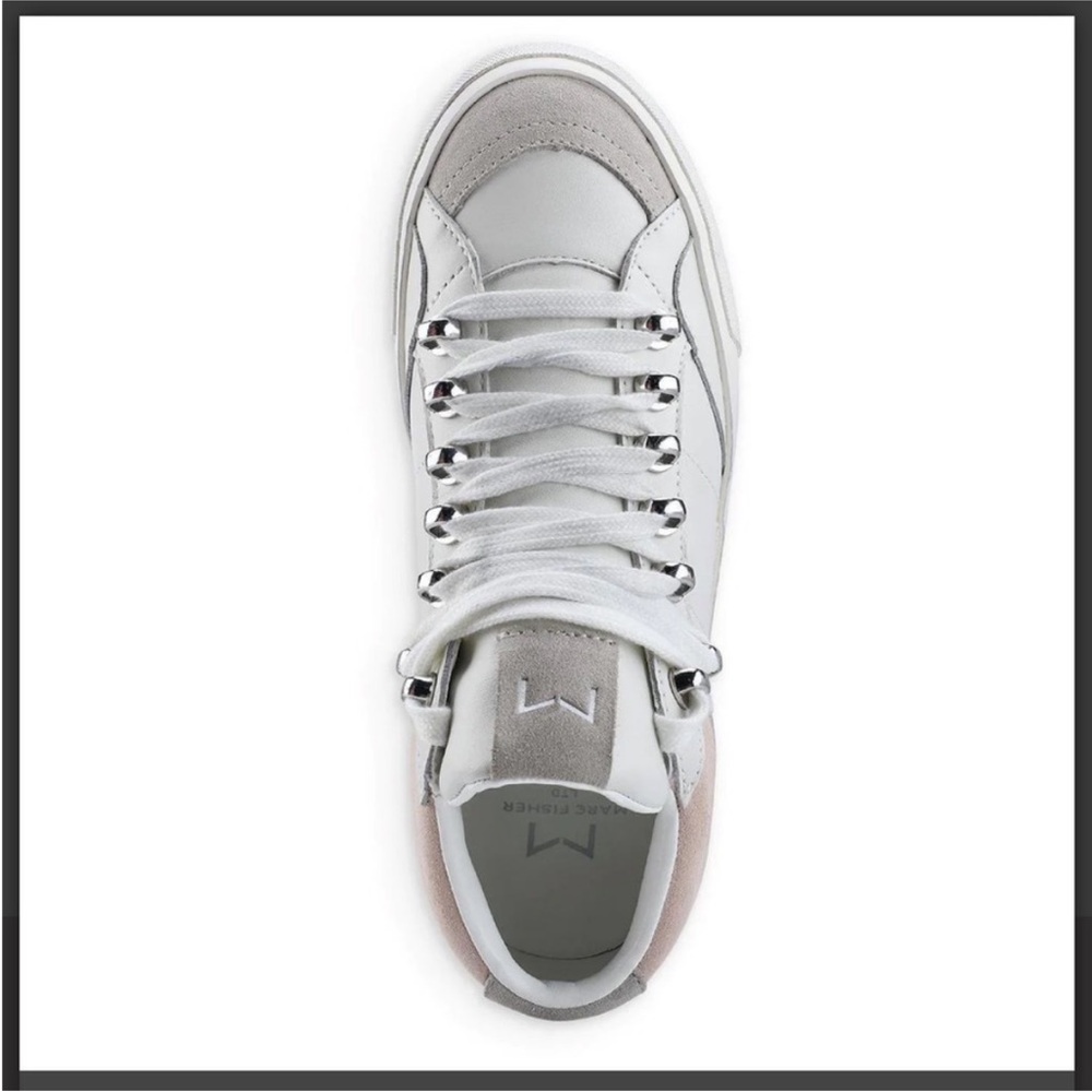 Marc Fisher White High-Top Sneakers - Picture 2 of 7